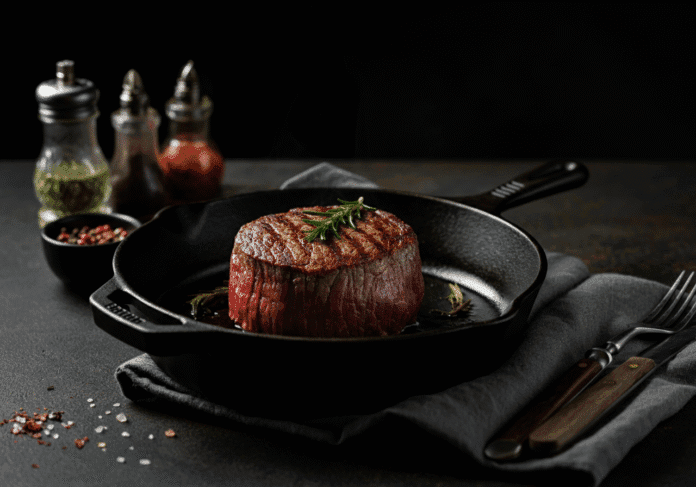 Filet Mignon in a Cast Iron Skillet