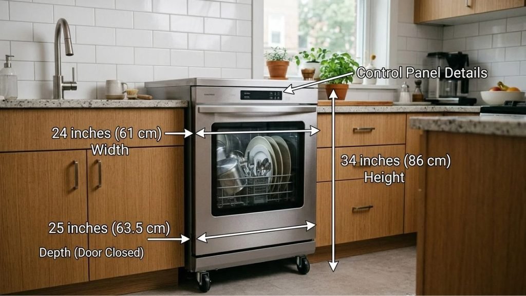 Full-Size Portable Dishwasher Dimensions