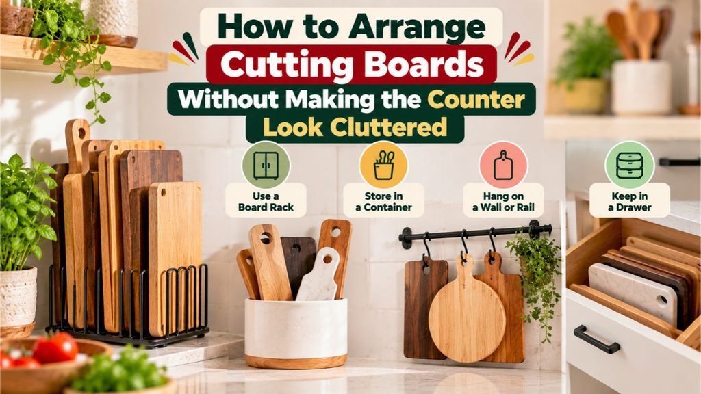 How to Arrange Cutting Boards Without Making the Counter Look Cluttered