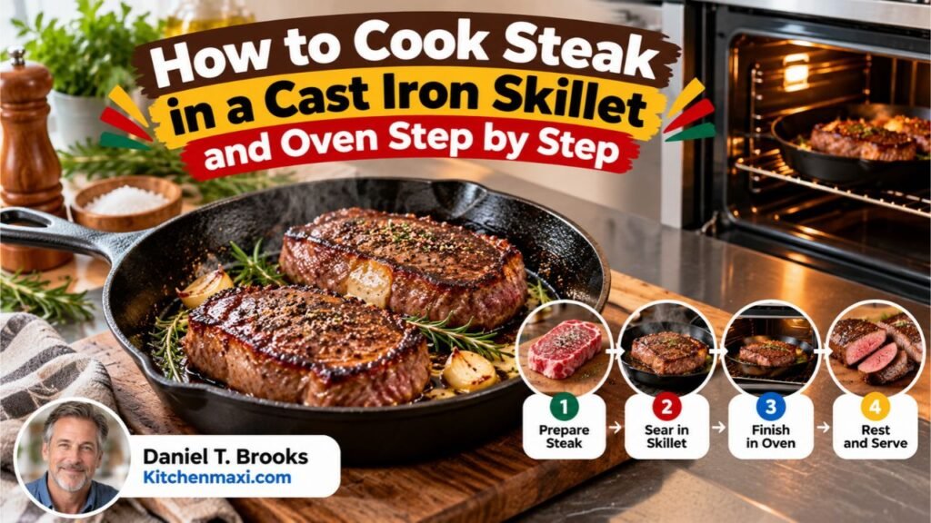 How to Cook Steak in a Cast Iron Skillet and Oven Step by Step
