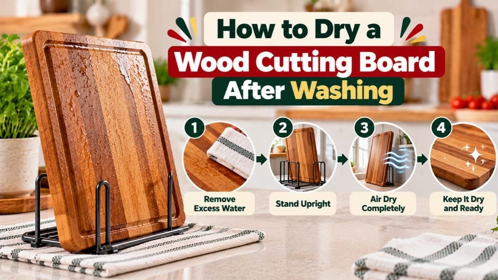 How to Dry a Wood Cutting Board After Washing