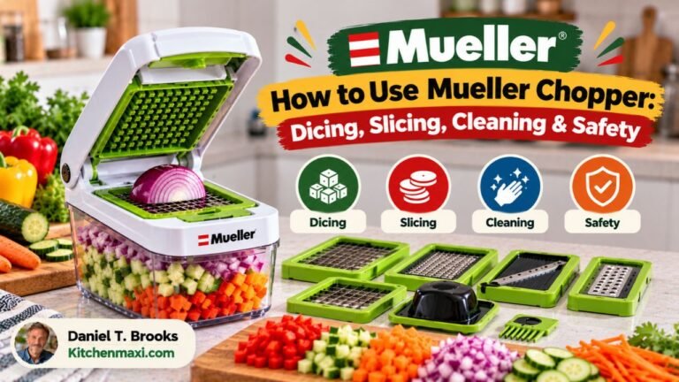 How to Use Mueller Chopper: Dicing, Slicing, Cleaning & Safety