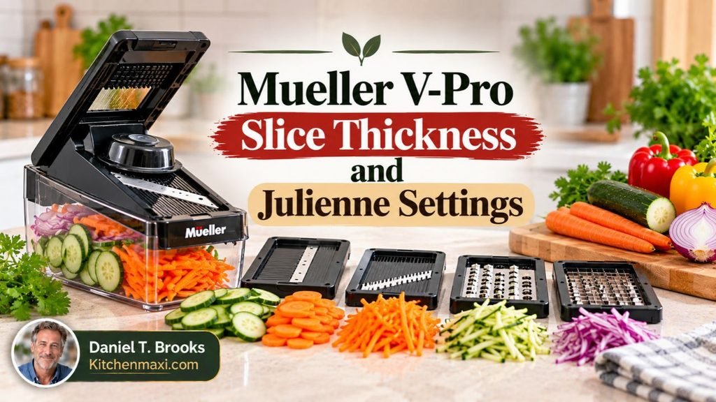 Mueller V-Pro Slice Thickness and Julienne Settings