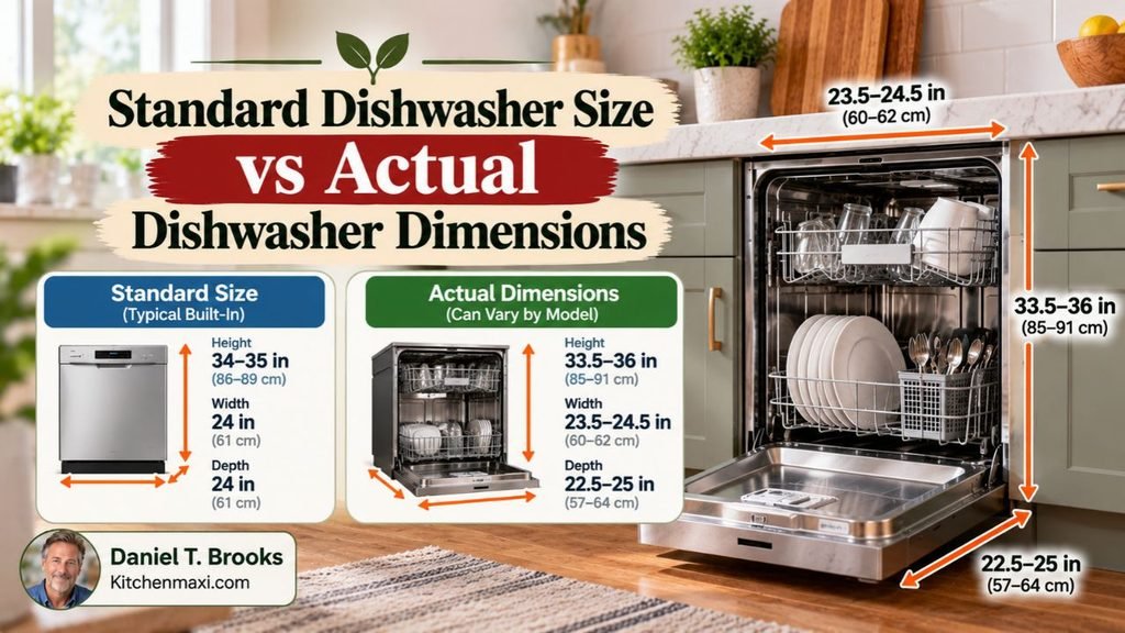 Standard Dishwasher Size vs Actual Dishwasher Dimensions
